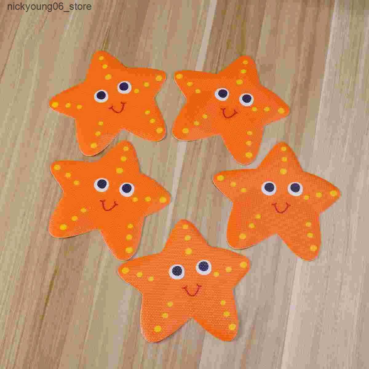 Non-Slip Bath Mats 5pcs Cartoon Tub Shower Anti Bath Stickers Creature Sea Bathroom Kids Sticker Decals Non Strips Bathtub Strip Anti-Skid Sticker L24