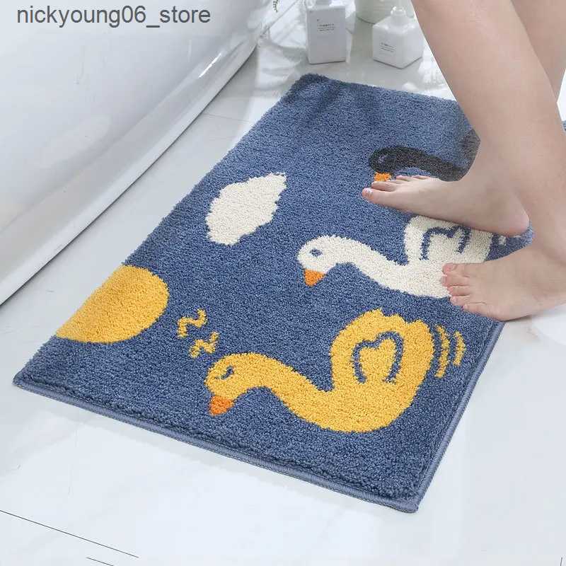 Non-Slip Bath Mats 80*50cm Cute Flower Bathroom Rug Machine Washable Bathroom Floor Mat Extra Soft Absorbent Non-Slip Bath Rug Soft Bath Mats L240910
