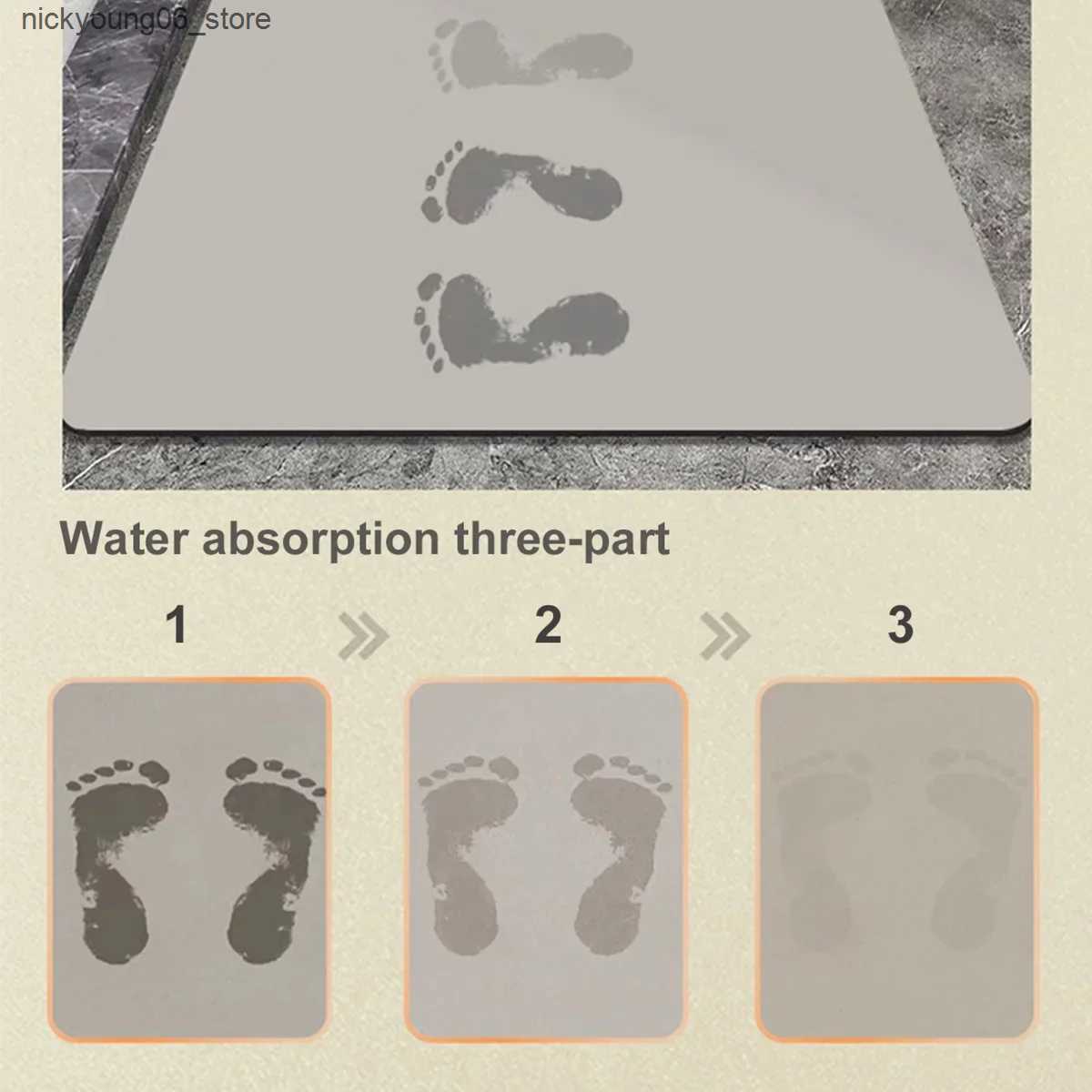 Non-Slip Bath Mats Cartoon Shaped Diatomaceous Earth Floor Mat Quick Drying Water Absorption Bathroom Entrance Foot Rugs Bedroom Entrance Carpet L2409