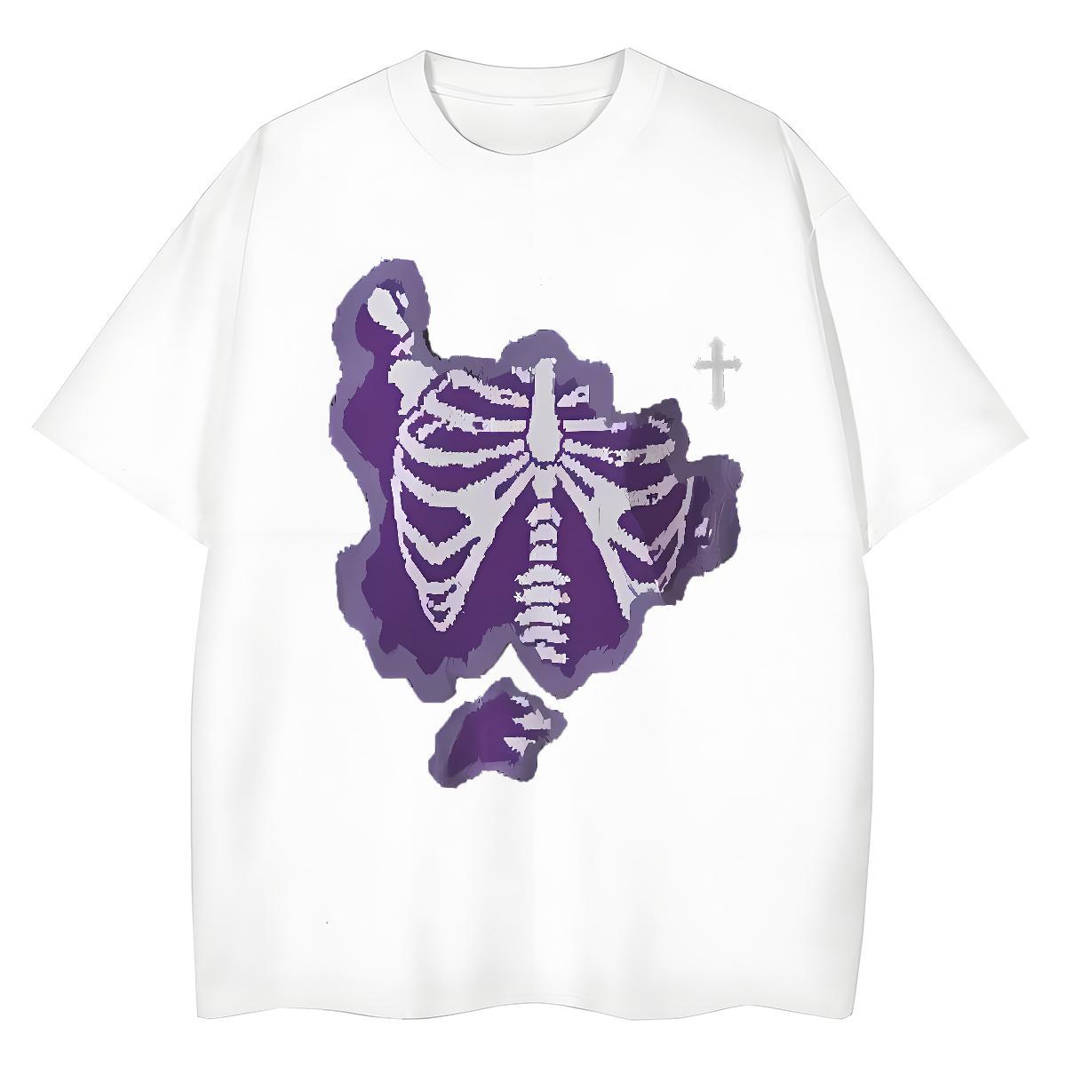 DIY T-Shirts 100% Cotton 230g Breathable Crew Neck Sports Street Wear skull Women Tees Soft Custom Printing Clothes Shirt