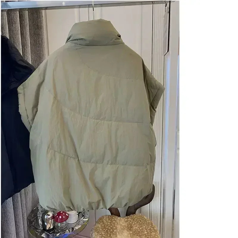 Deep city retro winter apron vest womens sleeveless jacket old style oversized casual down jacket Y2k Korean review 241009