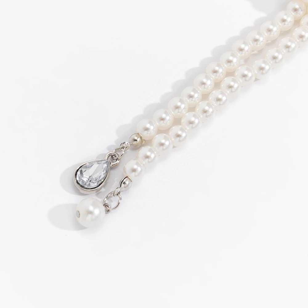 Trend Elegant Jewelry Wedding Big Pearl Crystal Pendant Necklace For Women Fashion White Imitation Pearl Choker Necklace N0379X241009