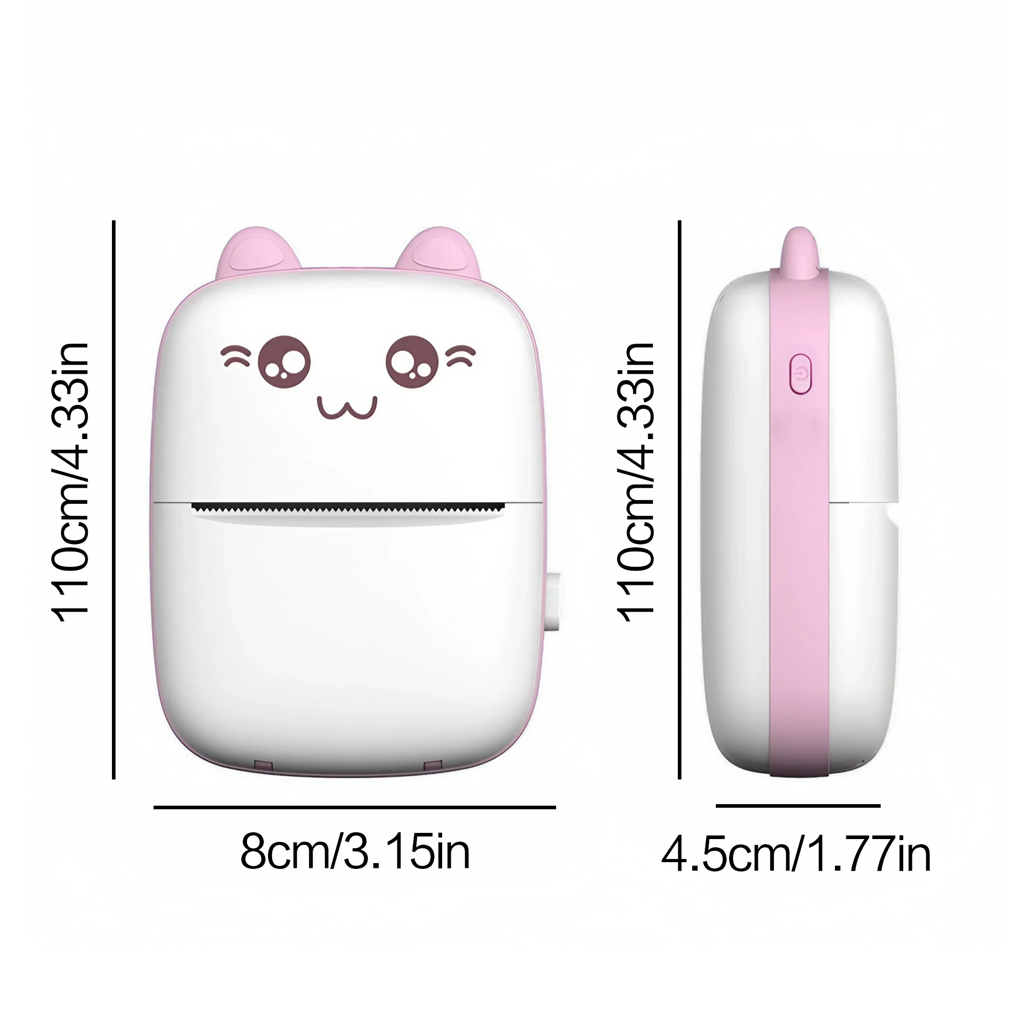 Mini Sticker Printer Bluetooth Smart Pocket Inkless Thermal Printer with 14 Rolls Thermal Paper and Sticker