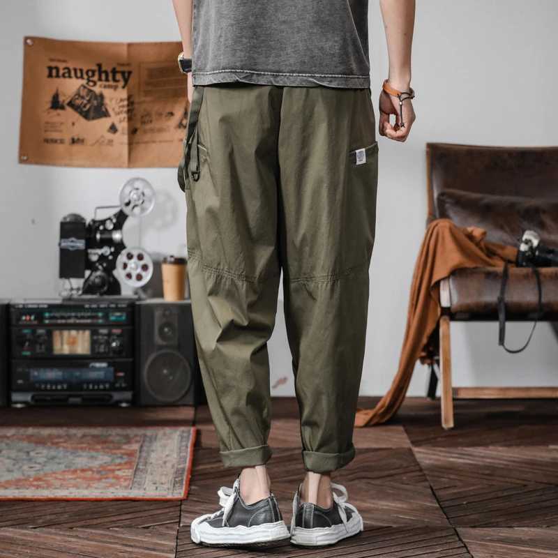 High end mens summer thin loose casual pants straight top handmade work pants tight ice pants mens pants W241009