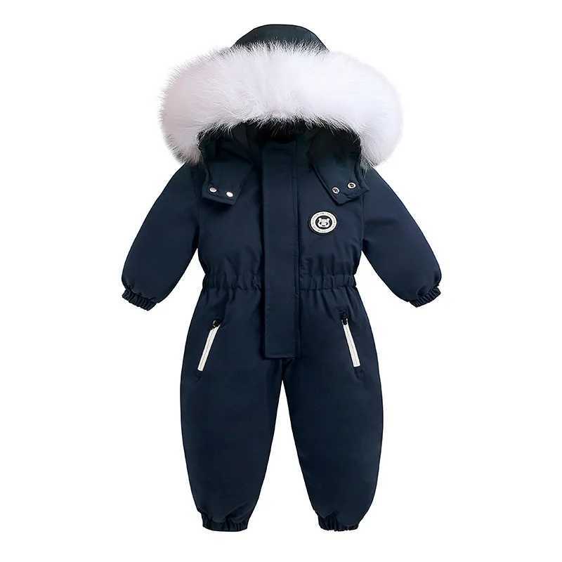Down Coat New born Clothes Winter Infant Baby Rompers little Girls clothing Boys Warm Cotton Hooded Jumpsuit Children Overalls Kids -30 H241123SJEZ