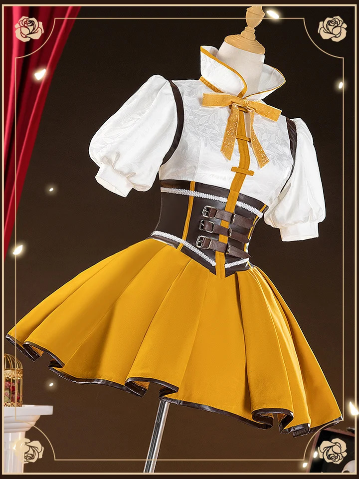 Tomoe Mami Cosplay Puella Magi Madoka Magica Costume Woman Christmas Dress Uniforms Sets Wig 241007