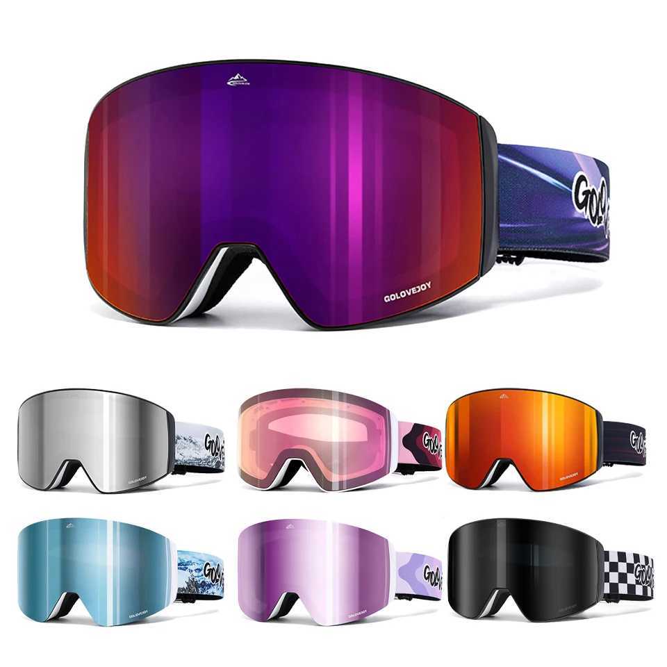 Ski goggles double-layer anti fog snow goggles mens outdoor sports snow car magnetic attraction goggles CL241010