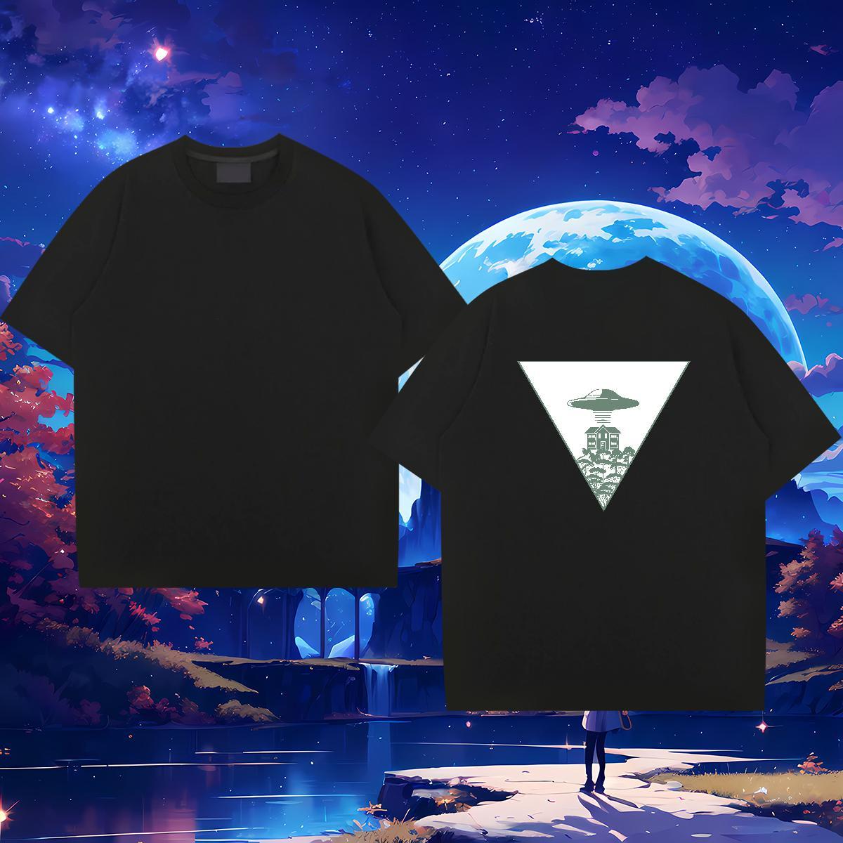 Comfortable T shirt 230g Cotton ET Daily Outfit Skull Breathable Short Sleeve Men Clothes T-Shirt Factory Direct Clothings