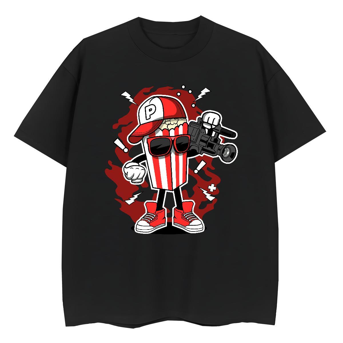 Popular Men T Shirts 230g Cotton camera High Street Hip Hop Custom Print Oversized Breathable Soft Mens Tshirts Designer Fashion Tees