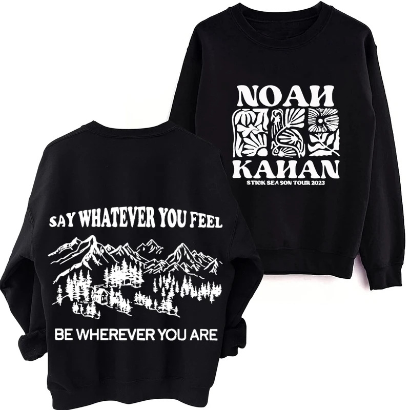 2024 Stick Season Noah Kahan Sweatshirt Harajuku Round Neck Long Sleeve Spring and Autumn Men Clothing Hoodie Printing 240907