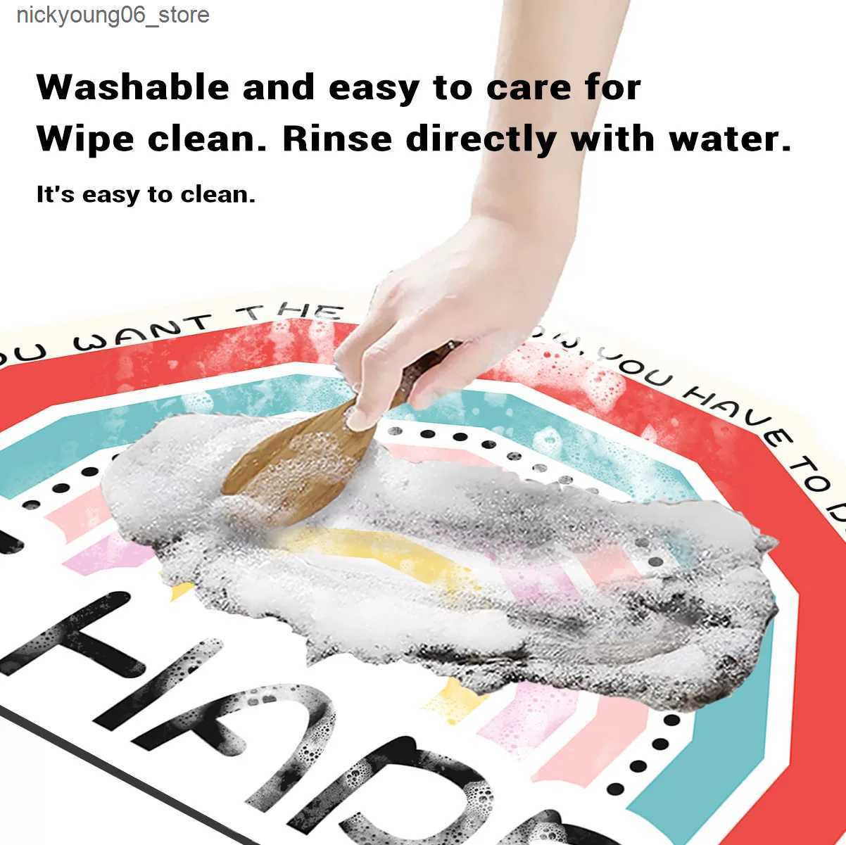 Non-Slip Bath Mats Rainbow Bathroom Carpet Foot Mats Anti Slip Shower Bath Mat Super Absorbent Quick Dry Floor Mat Toilet Rug Doormat Washable L240910