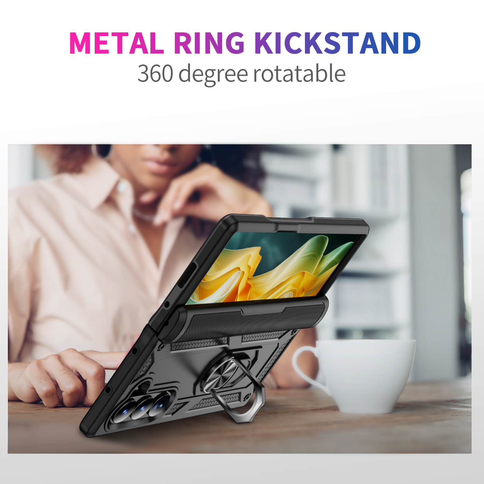 Military Shockproof Heavy Duty Cases Hybrid Armor Ring Stand Magnetic Car Mount Shockproof Rugged Cover For Samsung Galaxy Z Fold Flip 7 6 5 5G Fold7 