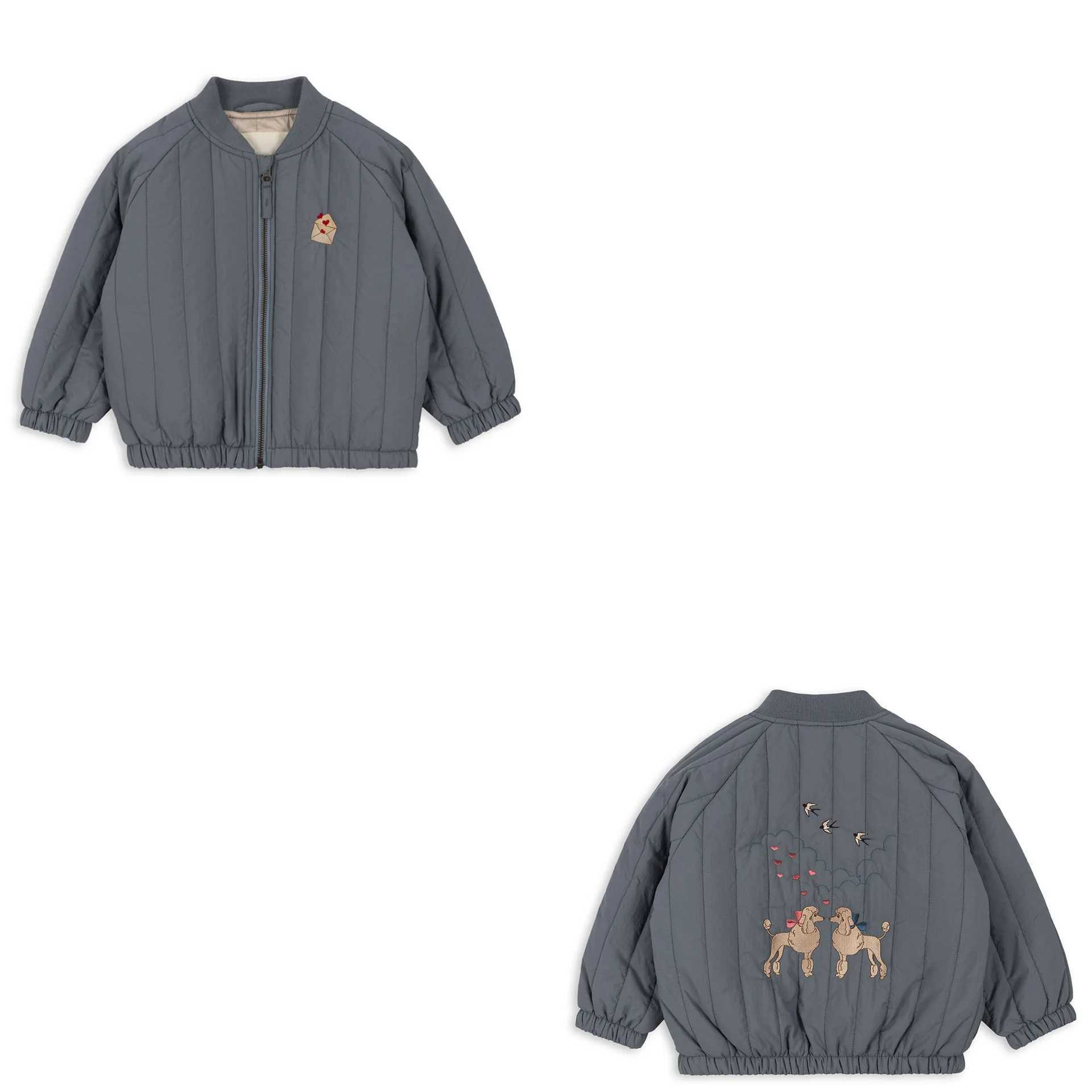 Down Coat 1-8Y Childrens Cotton Coat 2024 Winter Boys Collar Jacket Baby Animal Printed Zipper Autumn Heavy Coat H241010