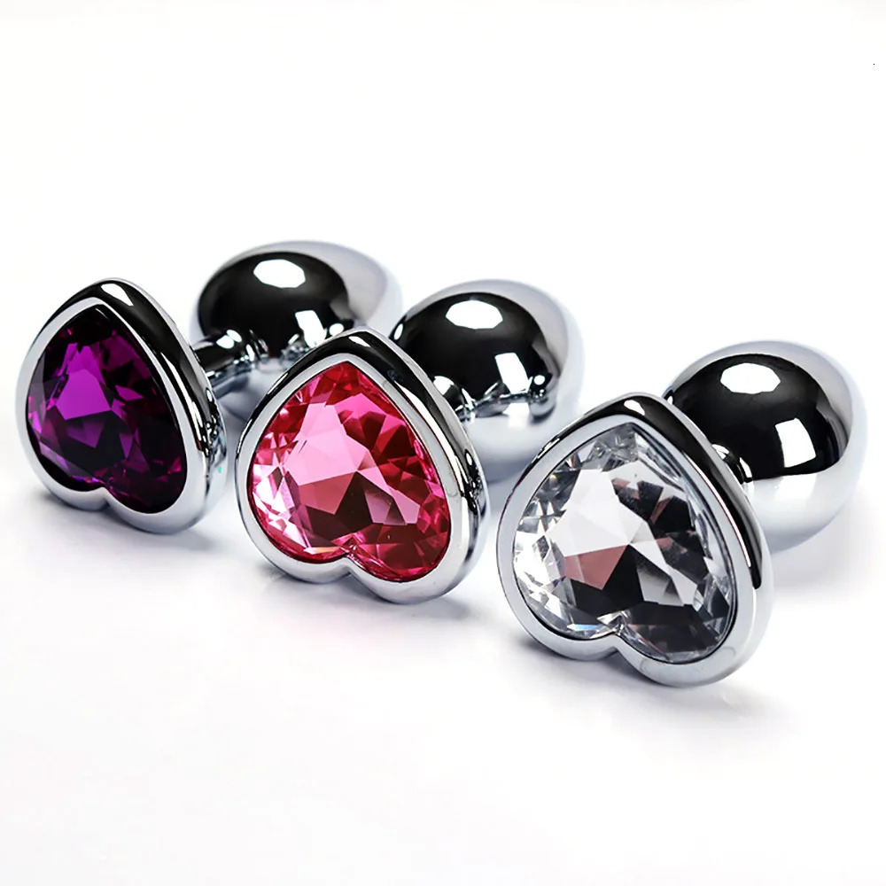 Heart Base Mini Smooth Metal Anal Plug Beginner Butt Plug Masturbation Stimulator Tool Sex Massager Adult Sex Toys For Man Women 241010