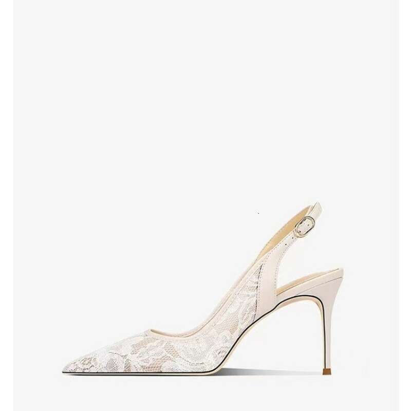 Shoes Lace High Heels Sexy Party Pumps Women Pointed Toe Buckle Strap Thin Heel Sgbac Women's Sandal