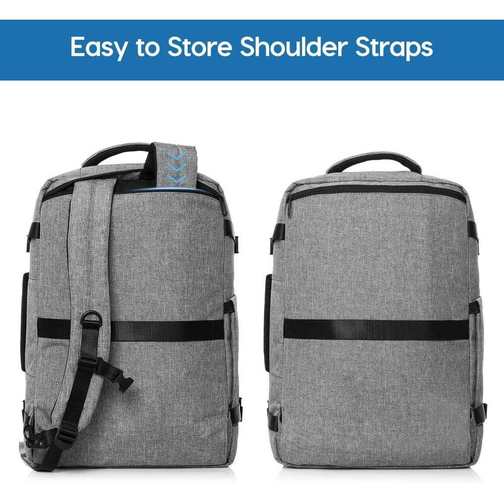 Men's Travel 40L Carry On Backpack, Lage Anti-Theft Business Large Weekend Suitcase Backpack for 17 Inch Laptop with Handle and Shoulder Strap