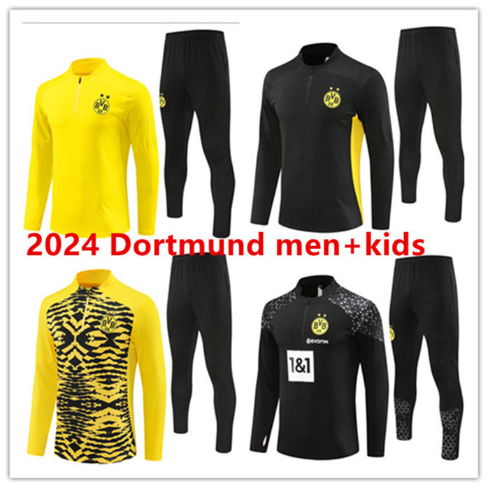 2024 2025 Borussias Dortmunds Soccer tracksuit jacket Sets REUS BELLINGHAM Bayerns Munich training suit football set Survetement 2023/24/25 men KIDS sportswear