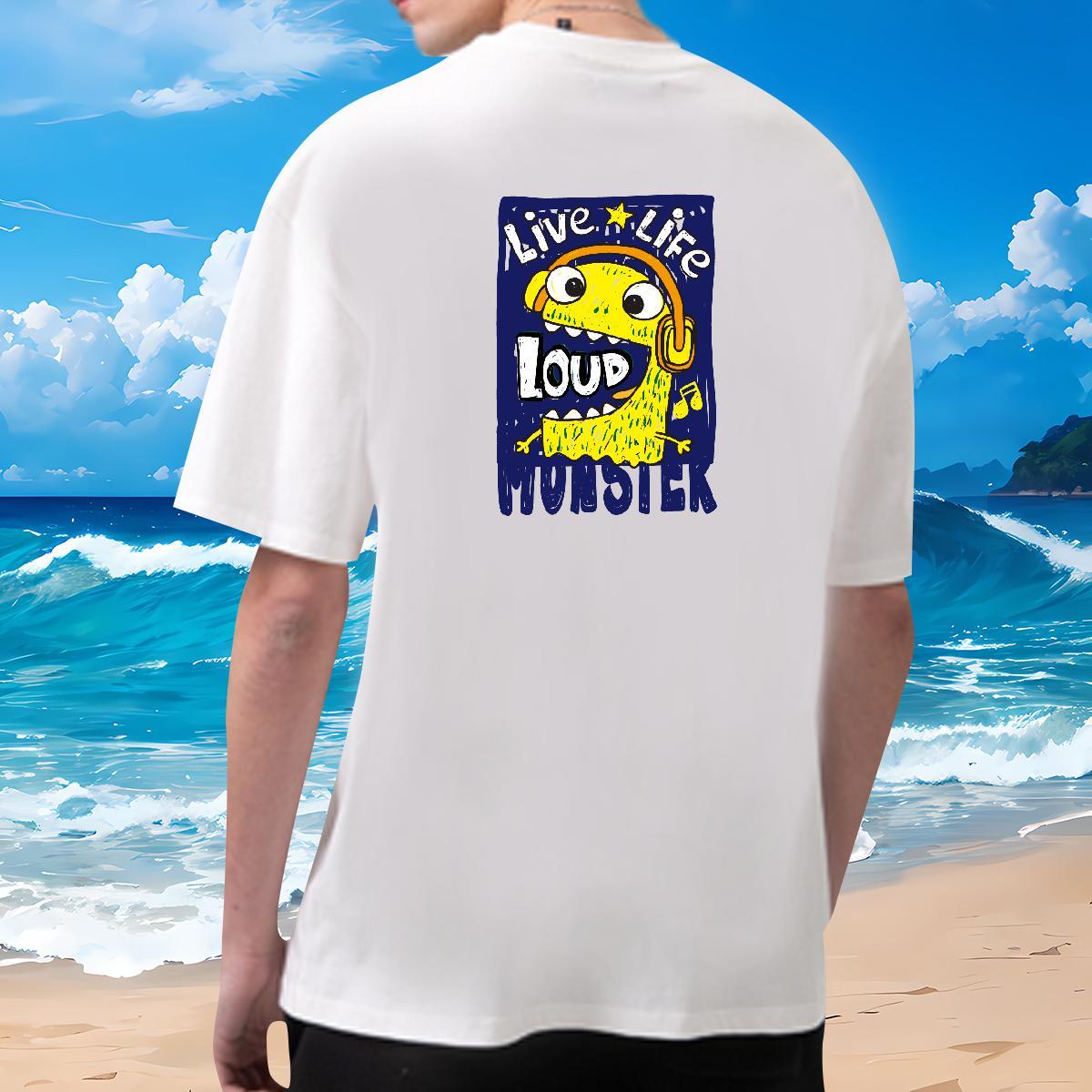 Comfortable Mens T Shirts 100% Cotton 230g ET Home Outdoor Asian Size Breathable Soft Men Tees Brand Tees Shirts