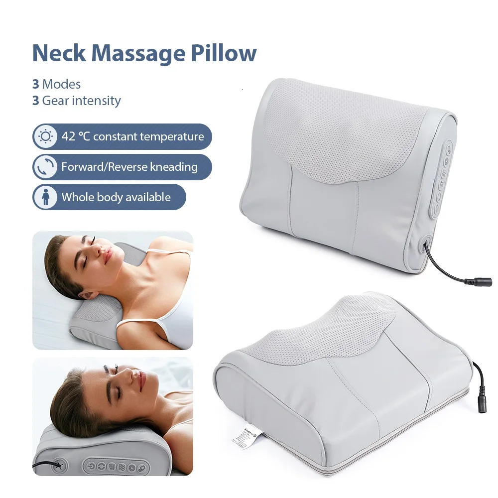 Electric pillow massager neck and shoulder massager waist and back kneading massage pad head massager neck massager 241008