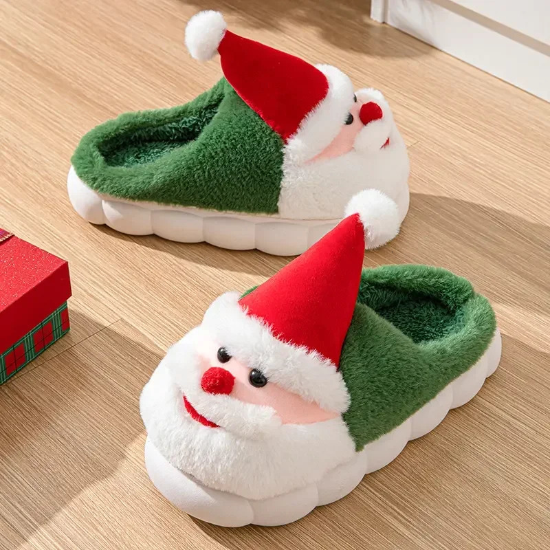 Christmas fashion snow warm home cotton slippers 241007