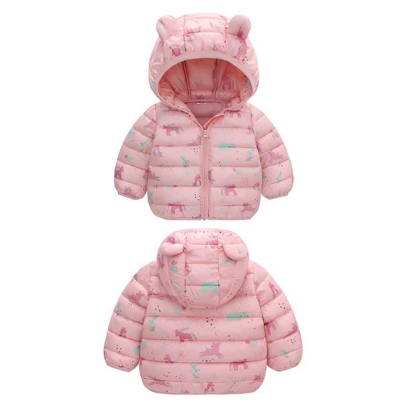 Down Coat Childrens down jacket lightweight cotton padded jacket cartoon for boys and girls warm cotton padded jacket for autumn and winter H241010