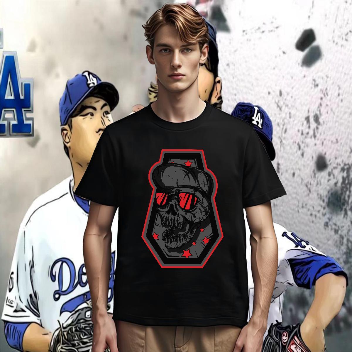 Brand T Shirts Men 100% Cotton 230g skull Outdoor White Plus Size Breathable Crew Neck Men Tees Classic Top Tees