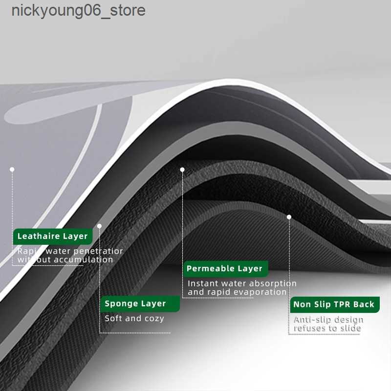 Non-Slip Bath Mats Bath Floor Mats Super Absorbent Bathroom Rug Anti-slip Diatomaceous Earth Foot Mat Quick Dry Toilet Carpet Doormat Washable L240910