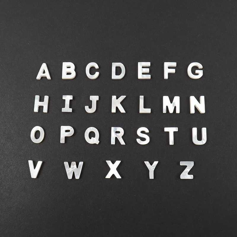 New Fashion 26 Initial Letter Pendant Necklace Women Simple Imitation Pearl Bead Necklace For Women Jewelry GiftX241009