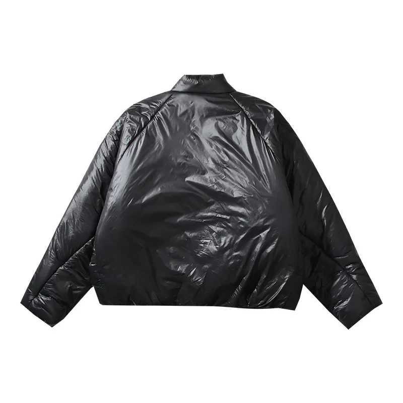 Men's Down Parkas Cotton-padded Blue Down Coat American Style High Strt Autumn/winter Warm Cropped Puffer Jacket Trendy Casual Loose Y241009KZYT