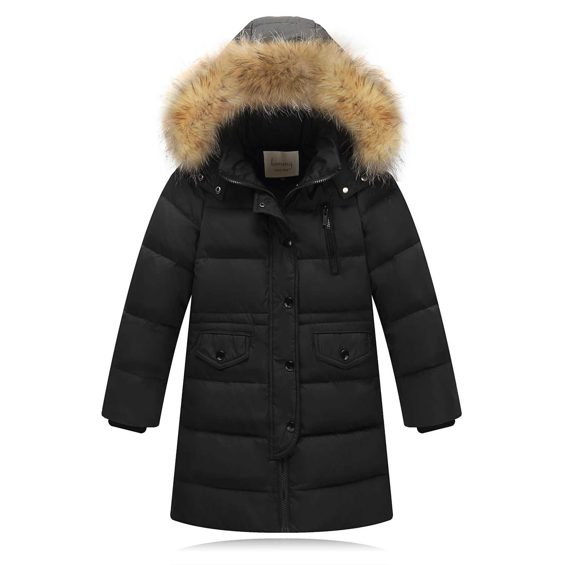 Down Coat Winter duck down jacket made of 2024 childrens feathers suitable for girls clothing boys clothing Parka childrens hooded jacket baby clothin
