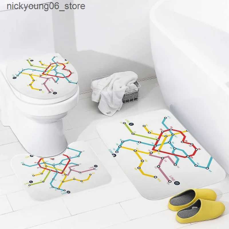 Non-Slip Bath Mats home bathroom floor mats Anime animal style Bath Foot mat modern bathroom accessories rug Toilet mat Bathtub anti-slip carpet L2409