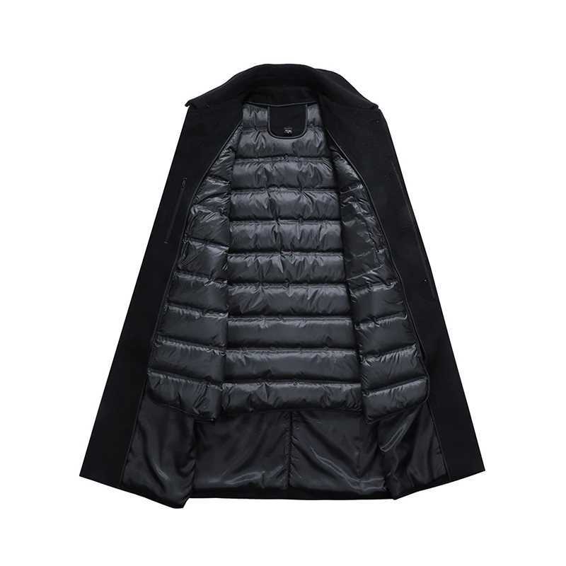 2023 new arrival winter jacket men fashion Woolen Coat Mens Casual Wool trench coat Men Dress Jacket men Removable down liner LX241010