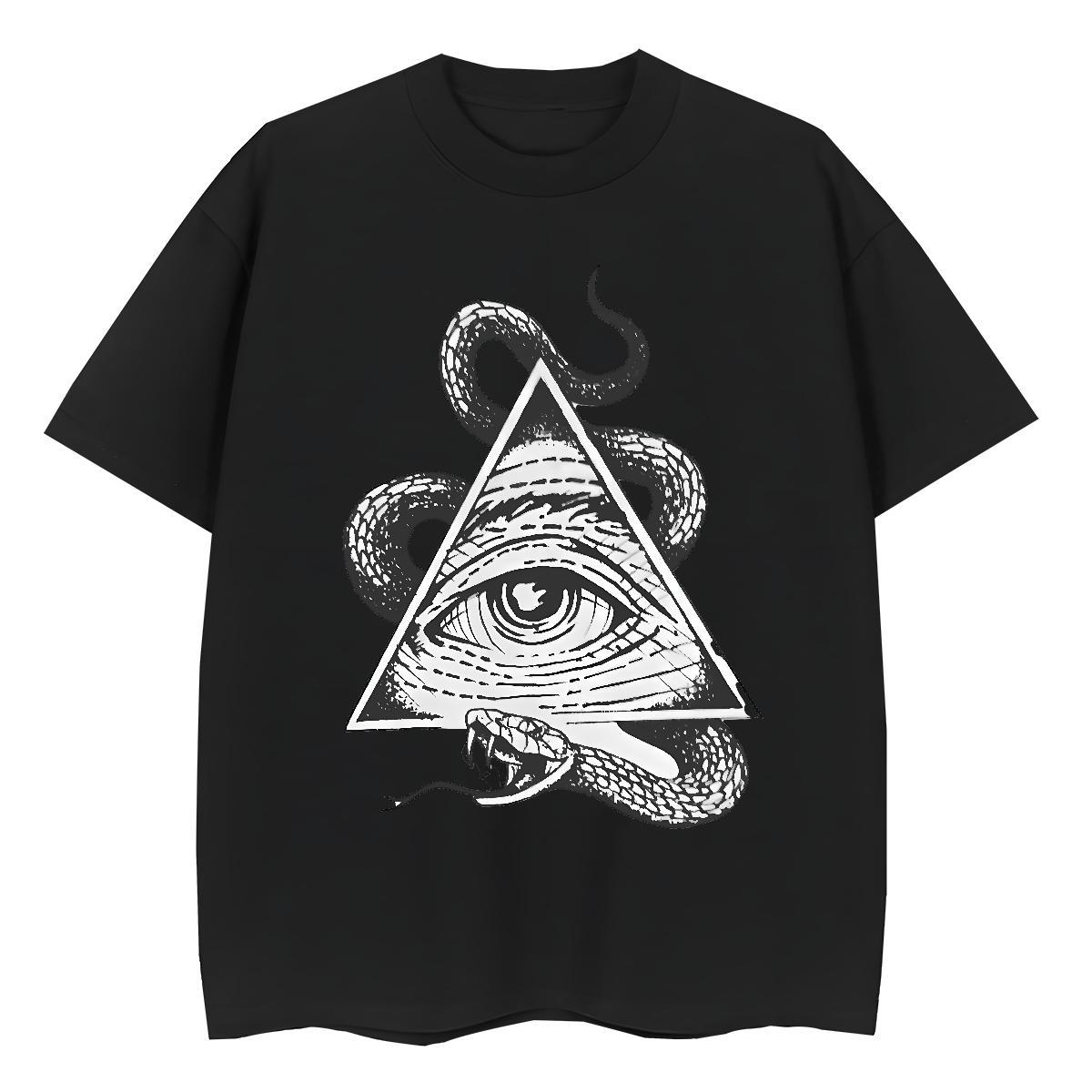 Designer Men T Shirts 230g Cotton eye of the devil Daily Wear Oversized Crew Neck Mens Tshirts Factory Direct Tee Shirt