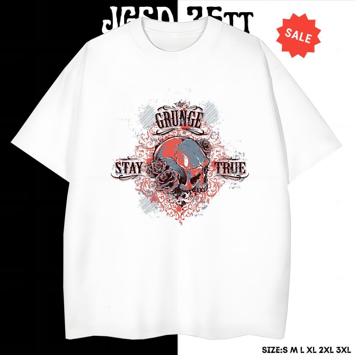 Unisex T-Shirts for Men 230g 100% Cotton skull Outdoor Graphic Breathable Crew Neck Men Tshirts Custom Tops