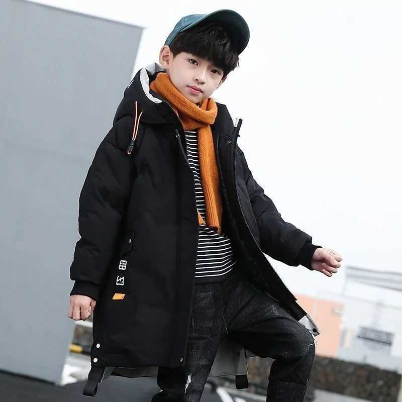 Down Coat New Children parka s Winter Warm Jacket Coat snowsuit Clothing Big Boy Thicken Outerwear toddler clothes infant overcoat -30C H241010