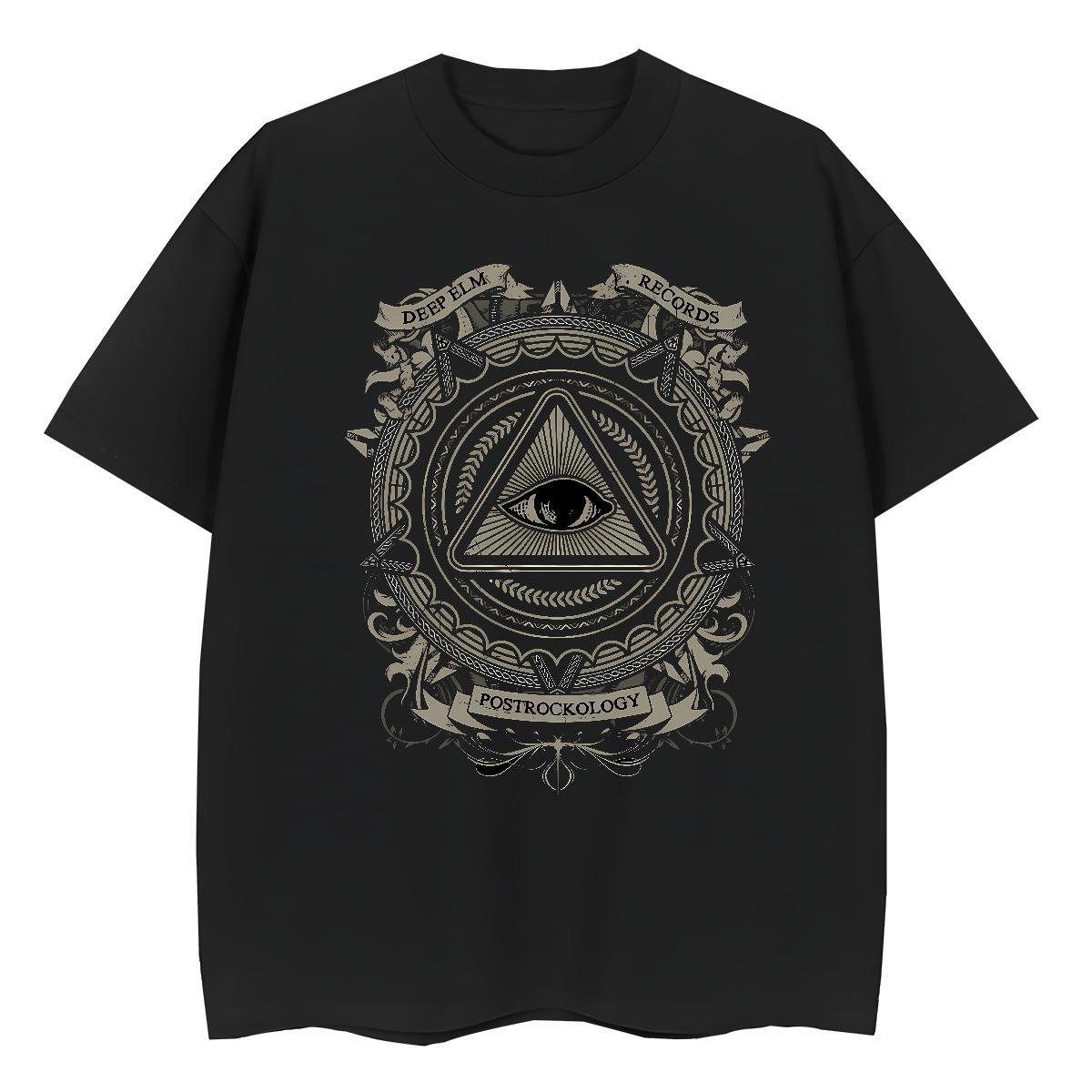 New T Shirts Women 230g Cotton O-Neck Short Sleeve High Street Hip Hop eye of the devil Women Tshirts Soft Black Oversized Clothes Shirt