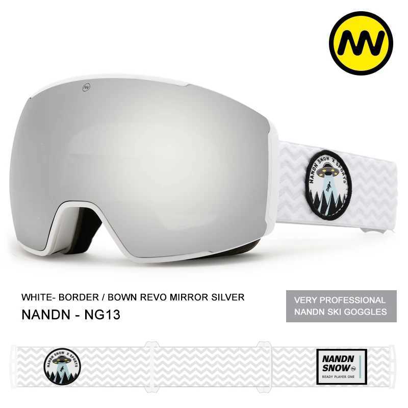 Nandn Ski Glasses Double Layer Anti Fogging Mens and Womens Large Spherica Glasses Single Board Goggles Card Myopia CL241010