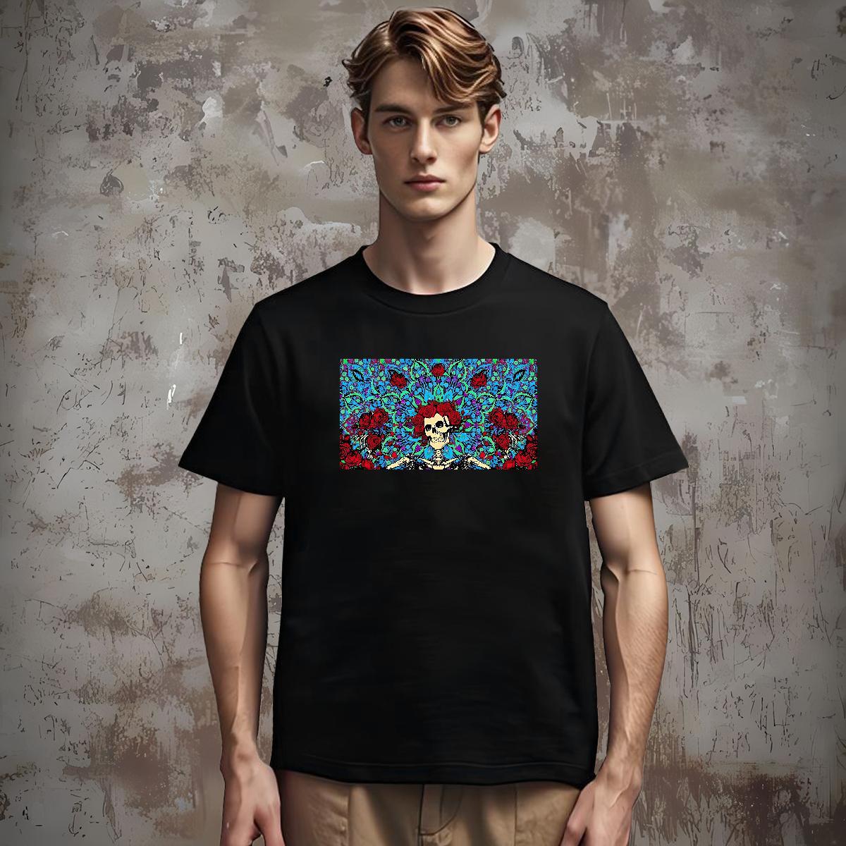 TOP Quality Men T Shirts 230g 100% Cotton skull Street Casual Customized O-Neck Short Sleeve Tshirts Factory Direct Tee Shirt