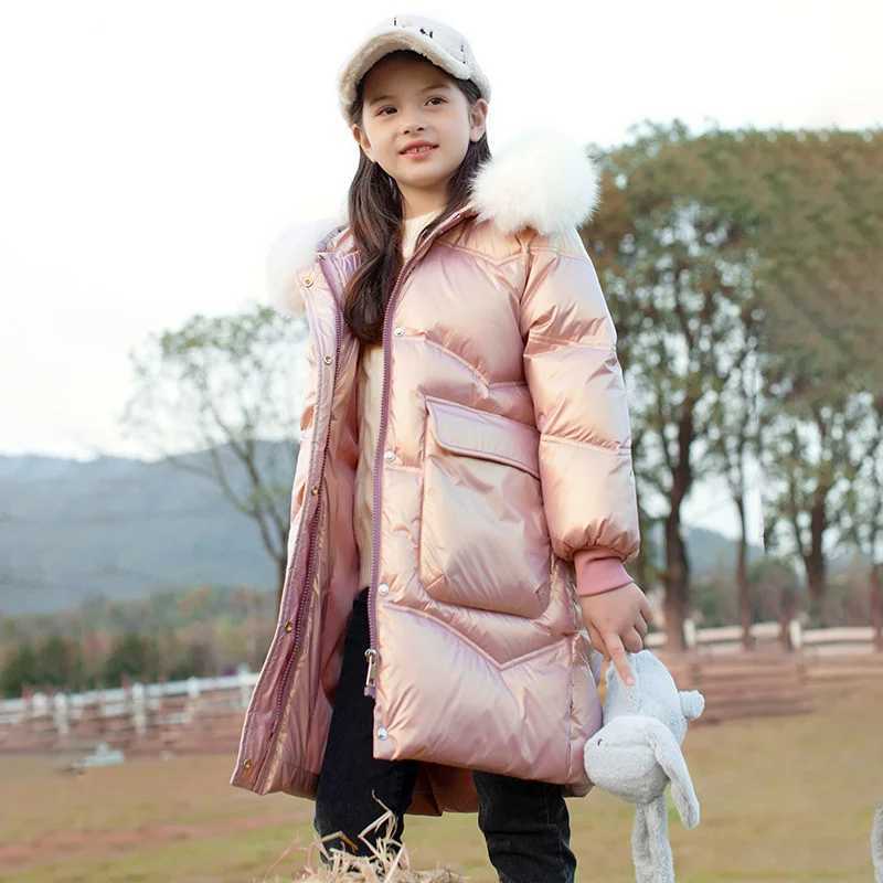 Down Coat 2024 Winter warm Down jacket s toddler girl clothes Children Thicken Parka Waterproof Hooded clothing Outerwear snowsuit coat H241010