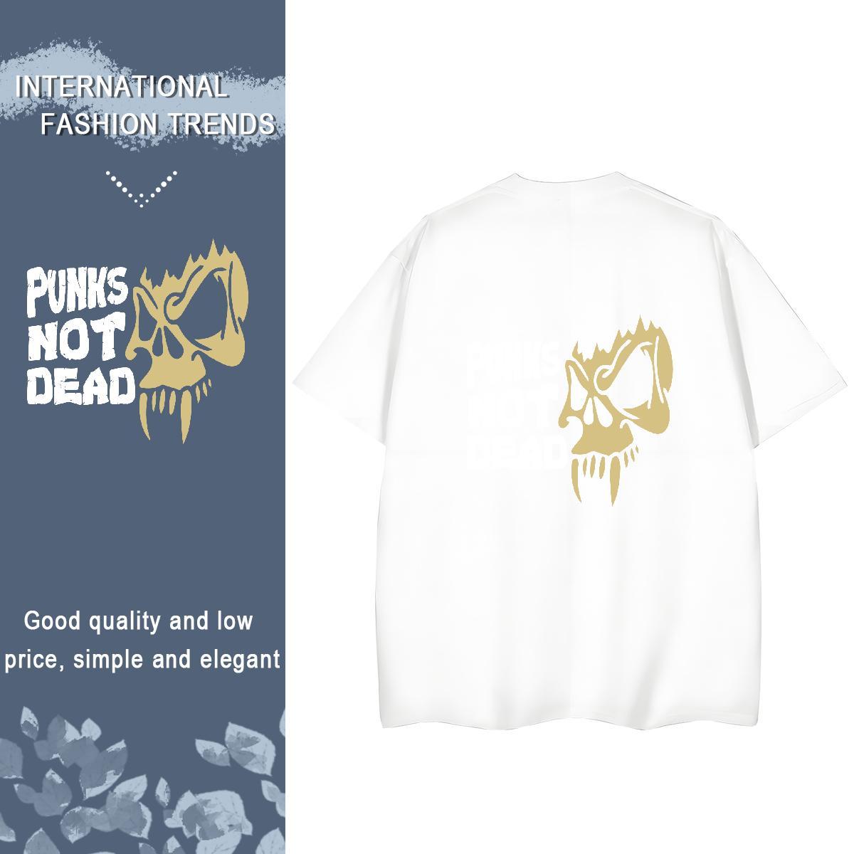 2024 Casual T Shirts Women 230g Cotton Breathable Crew Neck High Street Hip Hop skull Lady T shirt Comfortable Custom Print Plus Size Top Tees