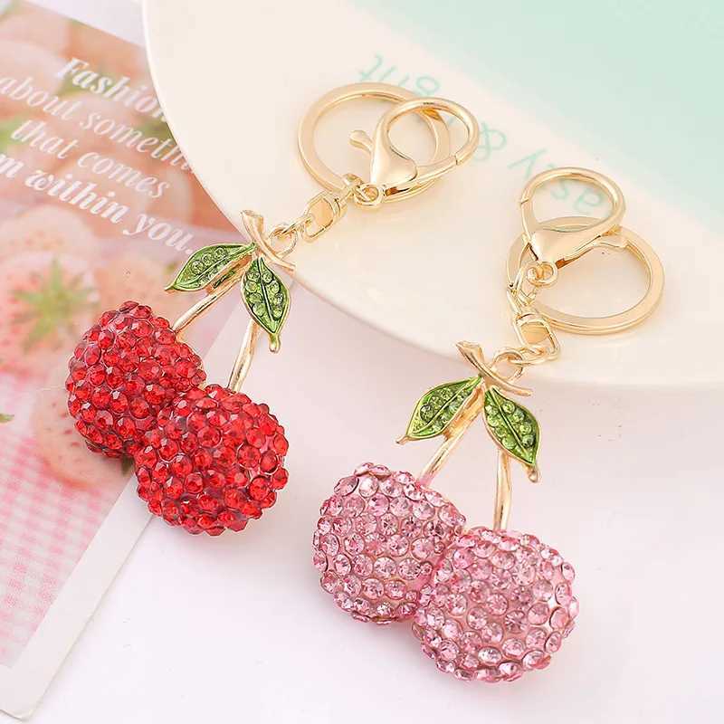 Keychains Lanyards Unpionl Fruit Cherry Keychain H241010