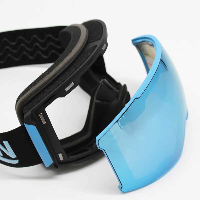 Double layer magnetic ski goggles anti fog goggles winter outdoor sports cycling mountain protection sled equipment CL241010