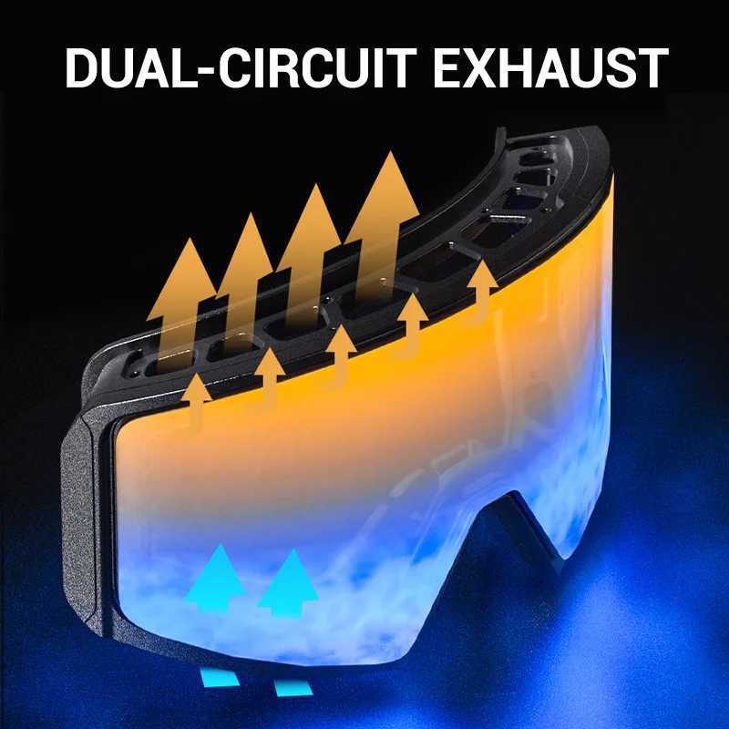 KAPVOE Ski Goggles Snow Glasses Mens UV400 Anti Fog Ski Eyes Snow Bike Outdoor Skiing Winter Sports Accessories CL241010