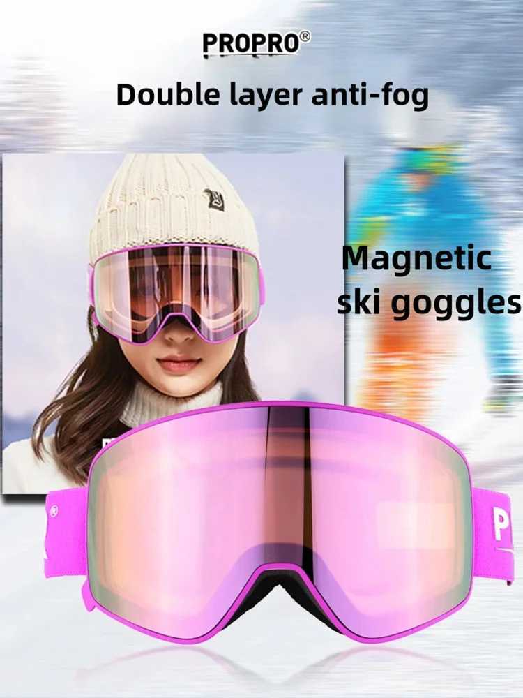PROPRO Ski Goggles Antiparras Sports Goggles Alpine Ski Goggles Double layer CL241017