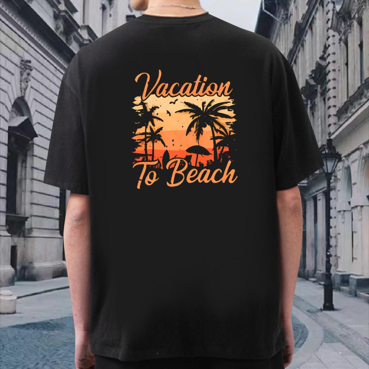 Unisex T Shirts Men 230g Cotton beach Hip Hop Street Custom Print Oversized Round Neck Short Sleeve Men Tshirts DIY Customized Tops Shirt