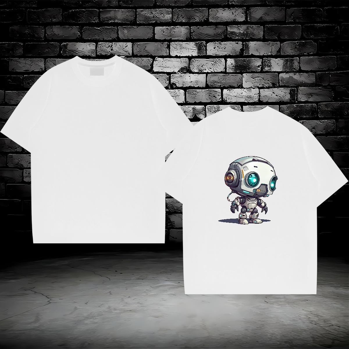 Unisex Men T Shirts 230g Pure Cotton ET Daily Wear Anime Breathable Short Sleeve Men Tops Tees Classic Casual Clothes