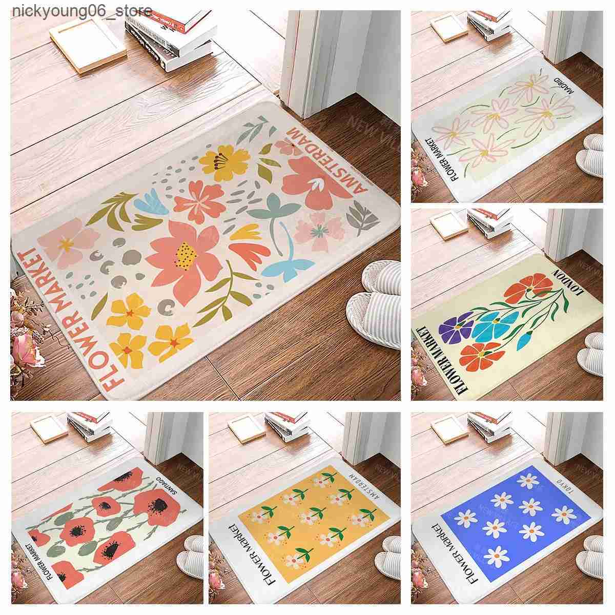 Non-Slip Bath Mats House entrance carpet morandi Home doormat entrance Room Bath mat Foot mat bathroom non-slip mat Kitchen water absorption mat L2409