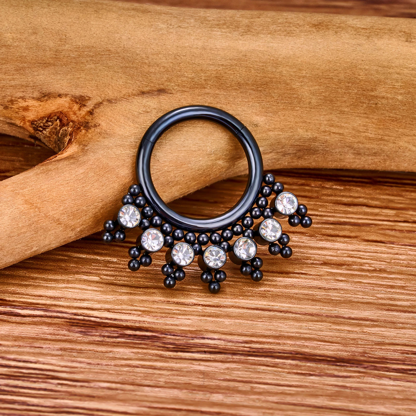 G23 Piercing Double layer Septum Ring Hoop CZ 16G Clicker Segment Helix Cartilage Tragus Earring Body Jewelry for Women 241007