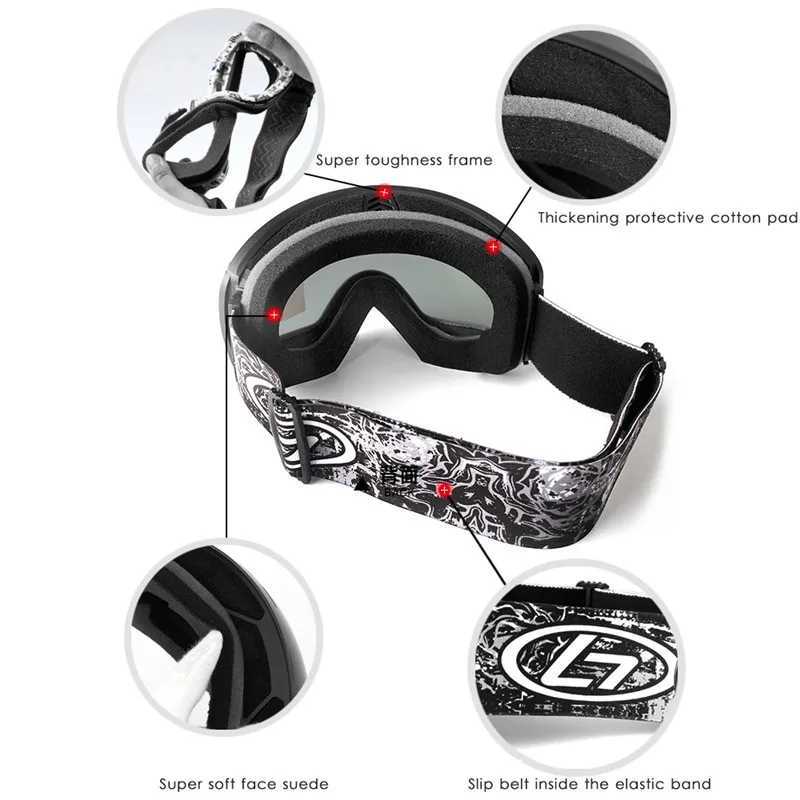 Ski goggles double-layer UV400 anti fog large ski goggles mens and womens ski board goggles for skiing CL241010