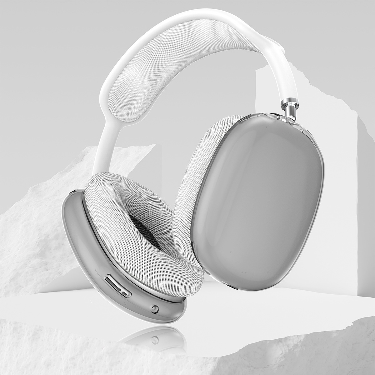 For Airpods Max Cushions Accessories Solid Silicone High Custom Waterproof Protective plastic Headphone Travel Case